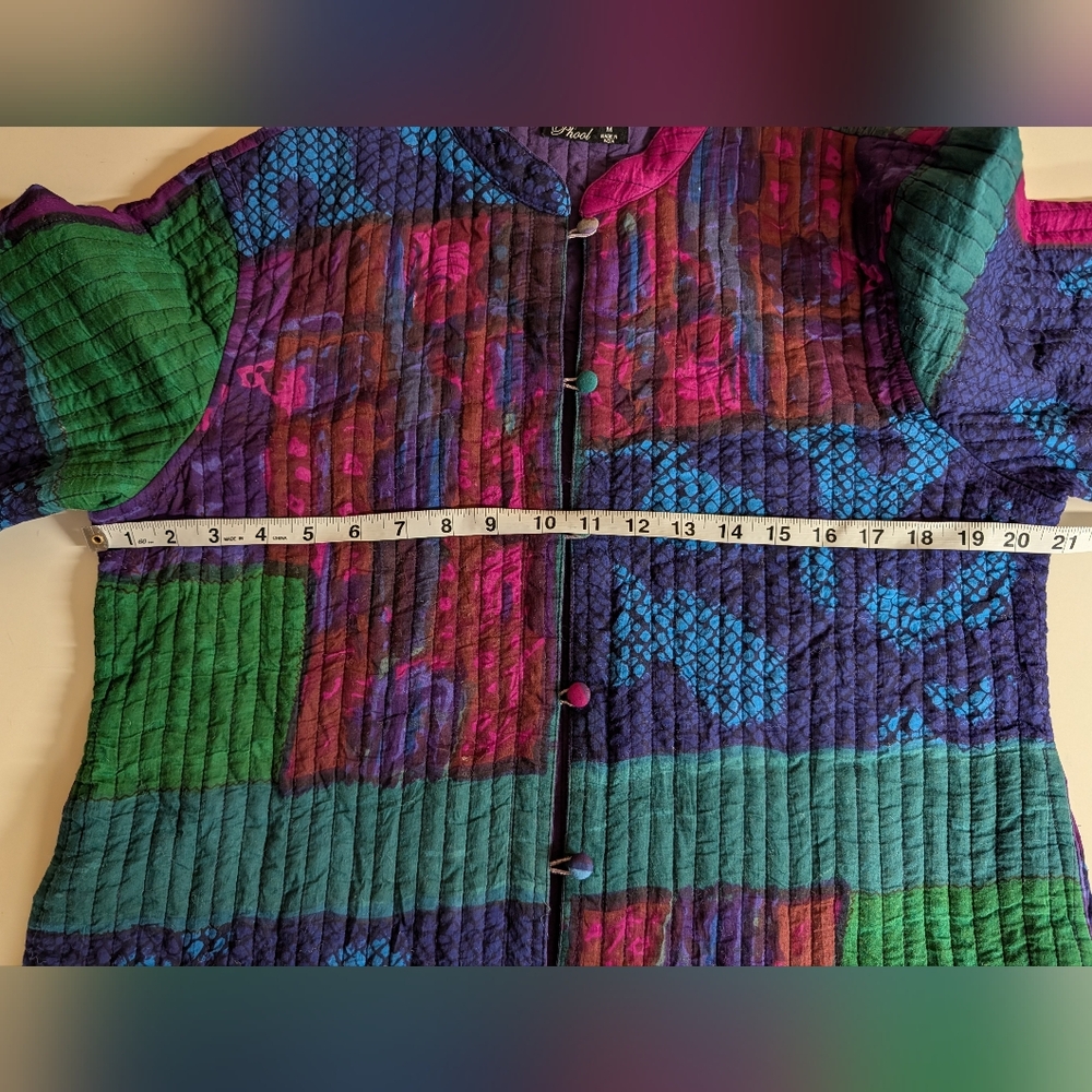 Colorful Patchwork Quilted Jacket - image 8